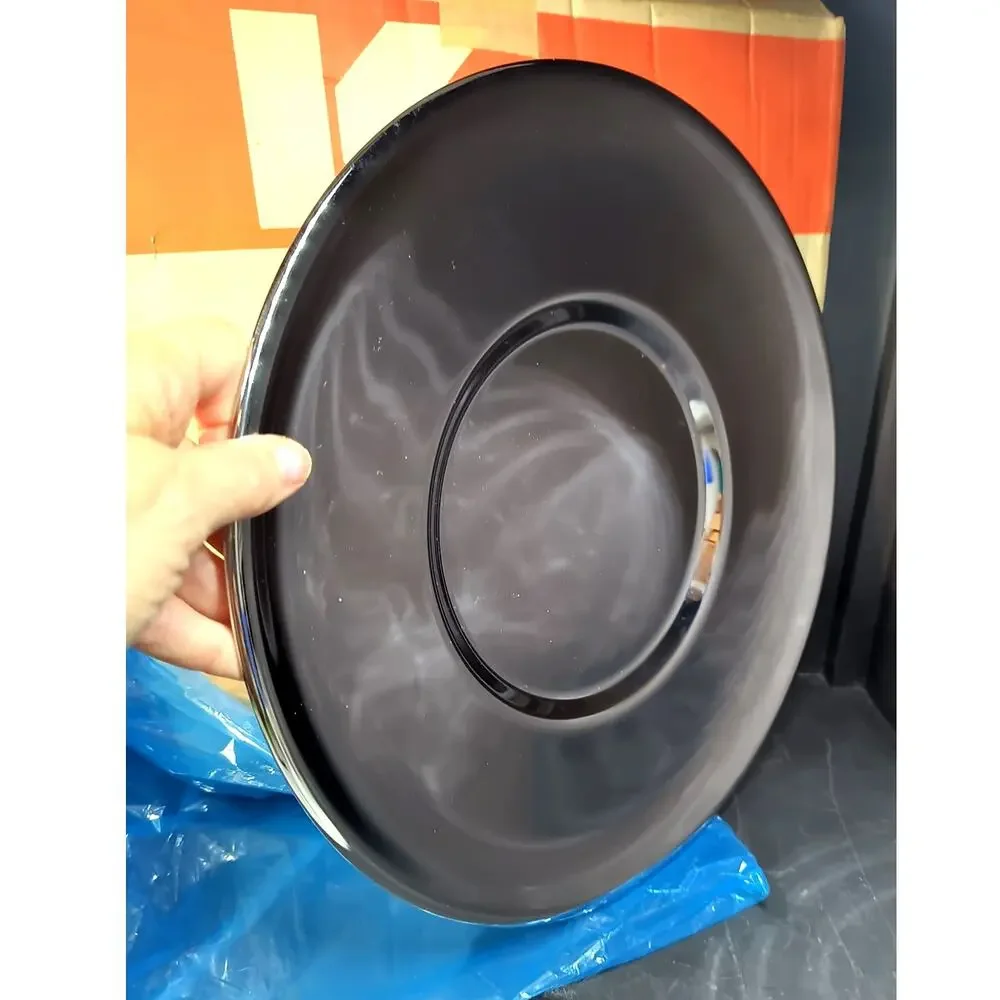 2064. Nearly New Vintage Kromex Round Chrome Serving Platter 12.75 Inches MCM